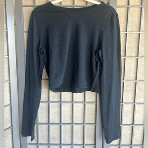 Girlfriend Collective ReSet Blue Crop Athleisure Longsleeve Top